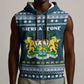 Sierra Leone Christmas Sleeveless Zip Hoodie Ornamental Coat of Arms and Festive Motif - African Pride