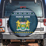 Sierra Leone Christmas Spare Tire Cover Ornamental Coat of Arms and Festive Motif - African Pride