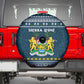 Sierra Leone Christmas Spare Tire Cover Ornamental Coat of Arms and Festive Motif - African Pride