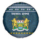 Sierra Leone Christmas Spare Tire Cover Ornamental Coat of Arms and Festive Motif - African Pride