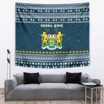 Sierra Leone Christmas Tapestry Ornamental Coat of Arms and Festive Motif - African Pride