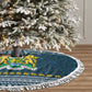Sierra Leone Christmas Tree Skirt Ornamental Coat of Arms and Festive Motif - African Pride