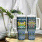 Sierra Leone Christmas Tumbler With Handle Ornamental Coat of Arms and Festive Motif - African Pride