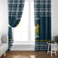 Sierra Leone Christmas Window Curtain Ornamental Coat of Arms and Festive Motif - African Pride