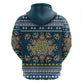 Sierra Leone Christmas Zip Hoodie Ornamental Coat of Arms and Festive Motif - African Pride