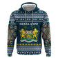 Sierra Leone Christmas Zip Hoodie Ornamental Coat of Arms and Festive Motif - African Pride