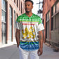 Sierra Leone Christmas Baseball Jersey Festive Pattern Golden Lion Emblem and Santa Sleigh - African Pride