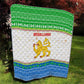 Sierra Leone Christmas Quilt Festive Pattern Golden Lion Emblem and Santa Sleigh - African Pride