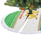 Sierra Leone Christmas Tree Skirt Festive Pattern Golden Lion Emblem and Santa Sleigh - African Pride