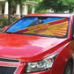 Patrice Lumumba Auto Sun Shade with Congolese Flag Colors and African History Quote - African Pride