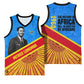 Patrice Lumumba Basketball Jersey with Congolese Flag Colors and African History Quote - African Pride
