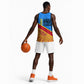 Patrice Lumumba Basketball Jersey with Congolese Flag Colors and African History Quote - African Pride