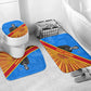 Patrice Lumumba Bathroom Set with Congolese Flag Colors and African History Quote - African Pride
