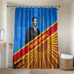 Patrice Lumumba Bathroom Set with Congolese Flag Colors and African History Quote - African Pride