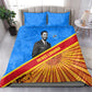 Patrice Lumumba Bedding Set with Congolese Flag Colors and African History Quote - African Pride