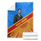 Patrice Lumumba Blanket with Congolese Flag Colors and African History Quote - African Pride