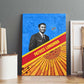 Patrice Lumumba Canvas Wall Art with Congolese Flag Colors and African History Quote - African Pride