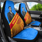 Patrice Lumumba Car Seat Cover with Congolese Flag Colors and African History Quote - African Pride