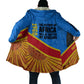 Patrice Lumumba Cloak with Congolese Flag Colors and African History Quote - African Pride