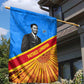 Patrice Lumumba Garden Flag with Congolese Flag Colors and African History Quote - African Pride