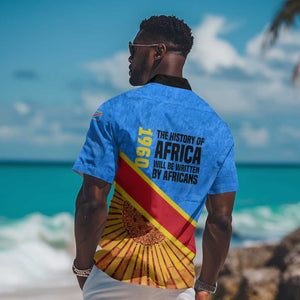 Patrice Lumumba Hawaiian Shirt with Congolese Flag Colors and African History Quote - African Pride