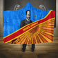 Patrice Lumumba Hooded Blanket with Congolese Flag Colors and African History Quote - African Pride