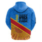 Patrice Lumumba Hoodie with Congolese Flag Colors and African History Quote - African Pride