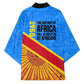 Patrice Lumumba Kimono with Congolese Flag Colors and African History Quote - African Pride