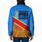 Patrice Lumumba Padded Jacket with Congolese Flag Colors and African History Quote - African Pride