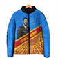 Patrice Lumumba Padded Jacket with Congolese Flag Colors and African History Quote - African Pride