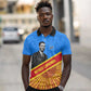 Patrice Lumumba Polo Shirt with Congolese Flag Colors and African History Quote - African Pride