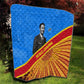 Patrice Lumumba Quilt with Congolese Flag Colors and African History Quote - African Pride