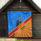 Patrice Lumumba Quilt with Congolese Flag Colors and African History Quote - African Pride