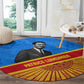 Patrice Lumumba Round Carpet with Congolese Flag Colors and African History Quote - African Pride