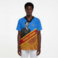 Patrice Lumumba Scrub Top with Congolese Flag Colors and African History Quote - African Pride