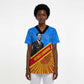 Patrice Lumumba Scrub Top with Congolese Flag Colors and African History Quote - African Pride