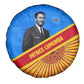 Patrice Lumumba Spare Tire Cover with Congolese Flag Colors and African History Quote - African Pride