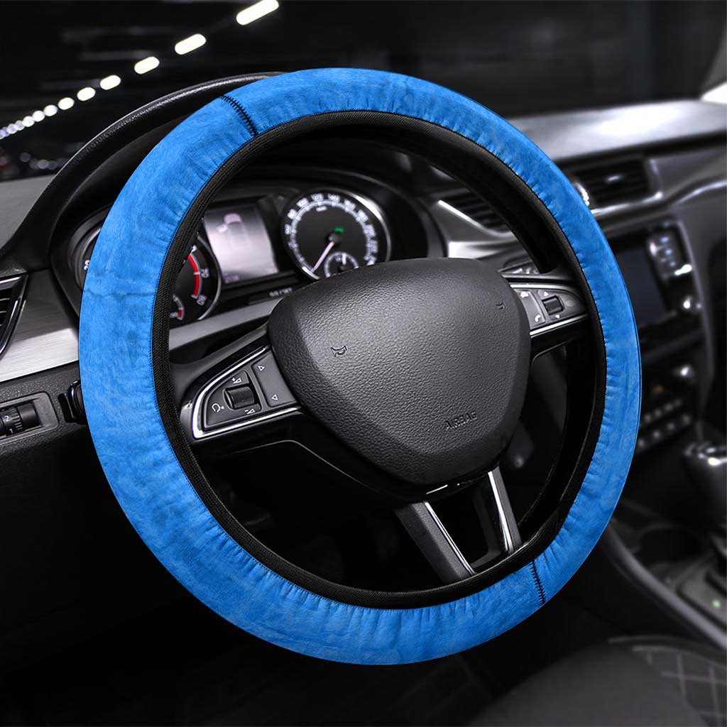 Patrice Lumumba Steering Wheel Cover with Congolese Flag Colors and African History Quote - African Pride