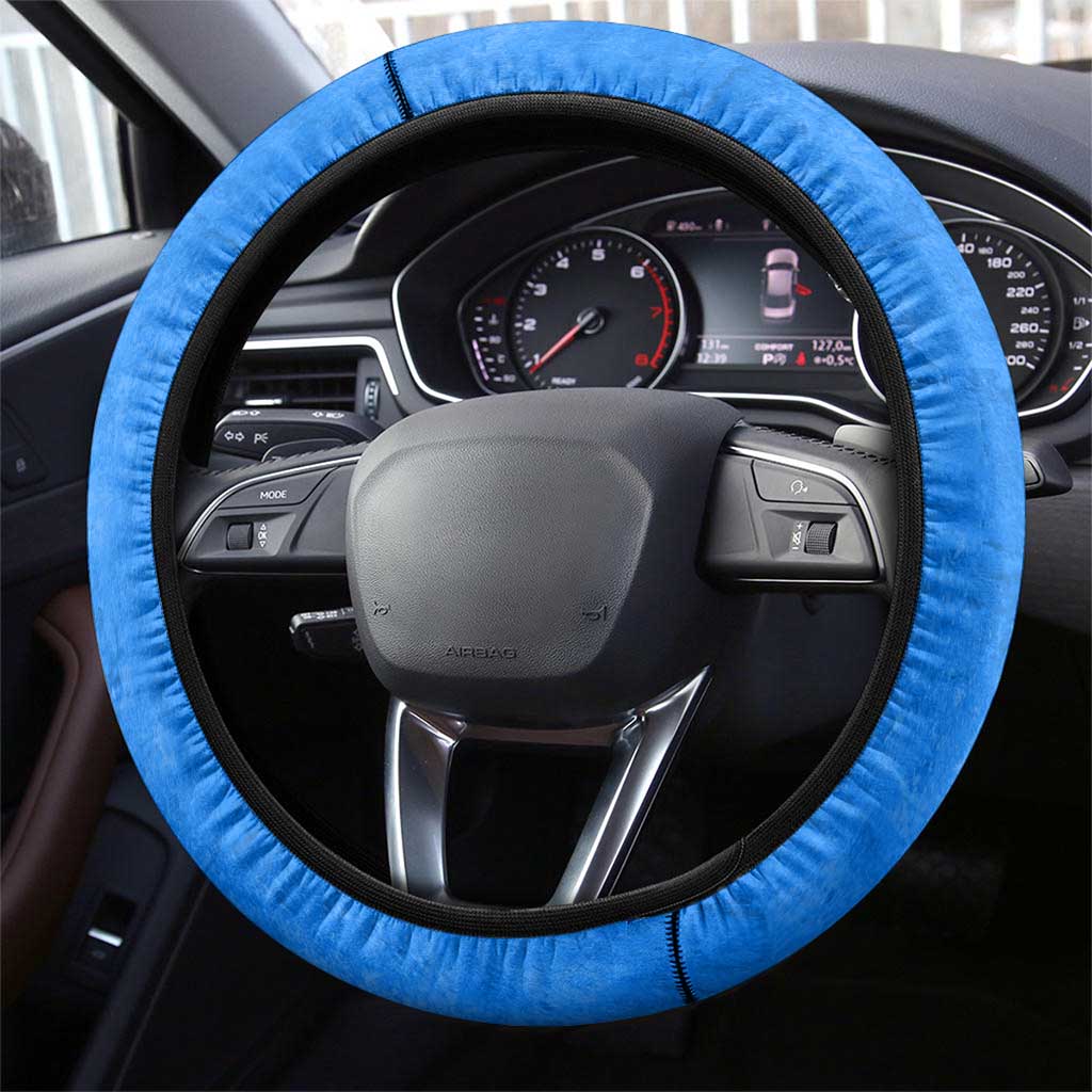 Patrice Lumumba Steering Wheel Cover with Congolese Flag Colors and African History Quote - African Pride