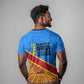 Patrice Lumumba T shirt with Congolese Flag Colors and African History Quote - African Pride