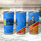 Patrice Lumumba Tumbler Cup with Congolese Flag Colors and African History Quote - African Pride