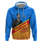 Patrice Lumumba Zip Hoodie with Congolese Flag Colors and African History Quote - African Pride