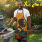 Patrice Lumumba Apron with Profile Portrait and Bold Africa Will Rise Statement - African Pride