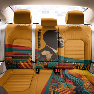 Patrice Lumumba Back Car Seat Cover with Profile Portrait and Bold Africa Will Rise Statement - African Pride