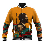 Patrice Lumumba Baseball Jacket with Profile Portrait and Bold Africa Will Rise Statement - African Pride