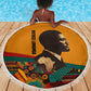 Patrice Lumumba Beach Blanket with Profile Portrait and Bold Africa Will Rise Statement - African Pride