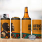 Patrice Lumumba 4 in 1 Can Cooler Tumbler with Profile Portrait and Bold Africa Will Rise Statement - African Pride