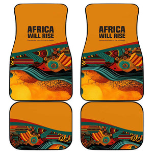 Patrice Lumumba Car Mats with Profile Portrait and Bold Africa Will Rise Statement - African Pride