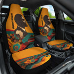 Patrice Lumumba Car Seat Cover with Profile Portrait and Bold Africa Will Rise Statement - African Pride