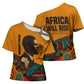 Patrice Lumumba Cross Shoulder Shirt with Profile Portrait and Bold Africa Will Rise Statement - African Pride